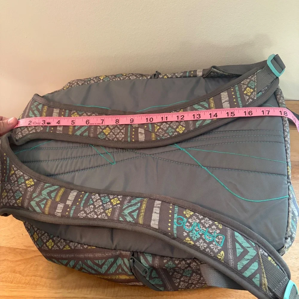 Dakine Gray Teal Yellow Backpack Bag Laptop Sleeve Zipper‎ Closure school work